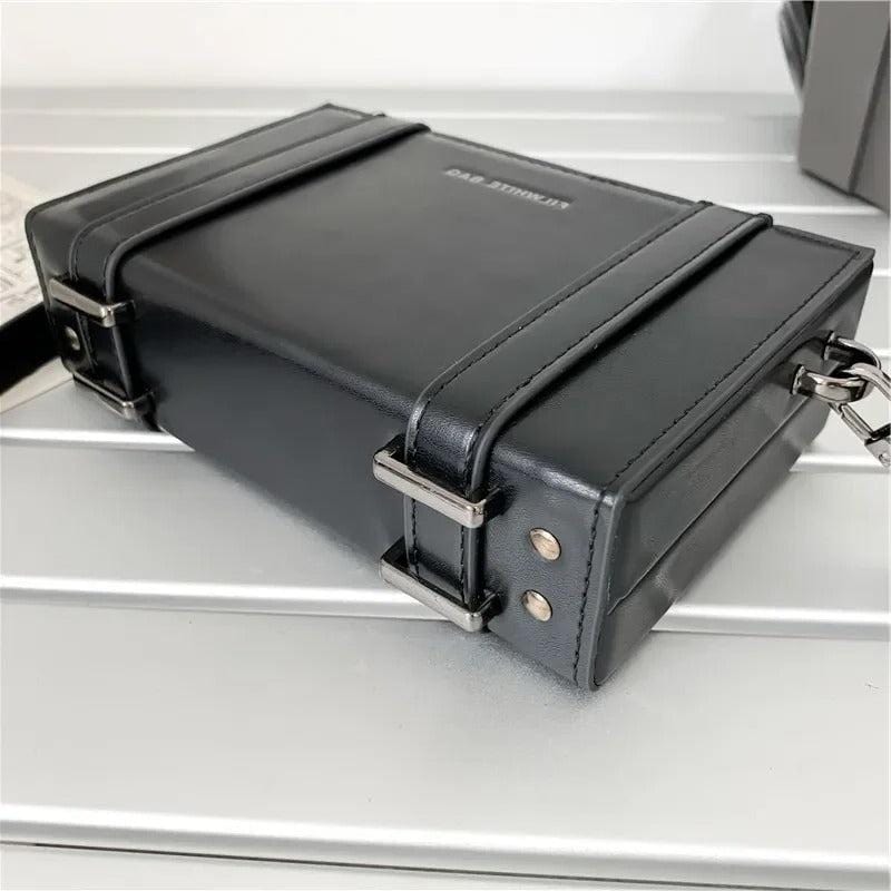 BoxVibe Simple Men’s Small Shoulder Bag – Unisex Streetwear Phone Bag, Box-Shaped Crossbody for Men