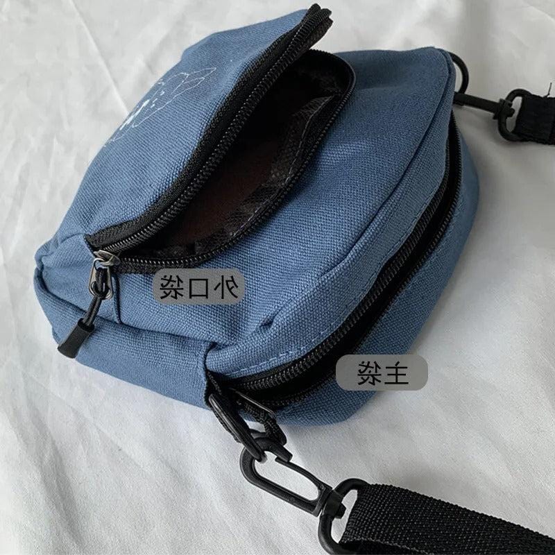 Cute Rabbit Canvas Crossbody Bag for Women – Vintage Messenger Handbag for Students