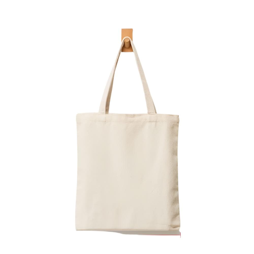 Eco-Friendly Large Capacity Canvas Shoulder Bag – Reusable Beige Cotton Tote for Grocerie