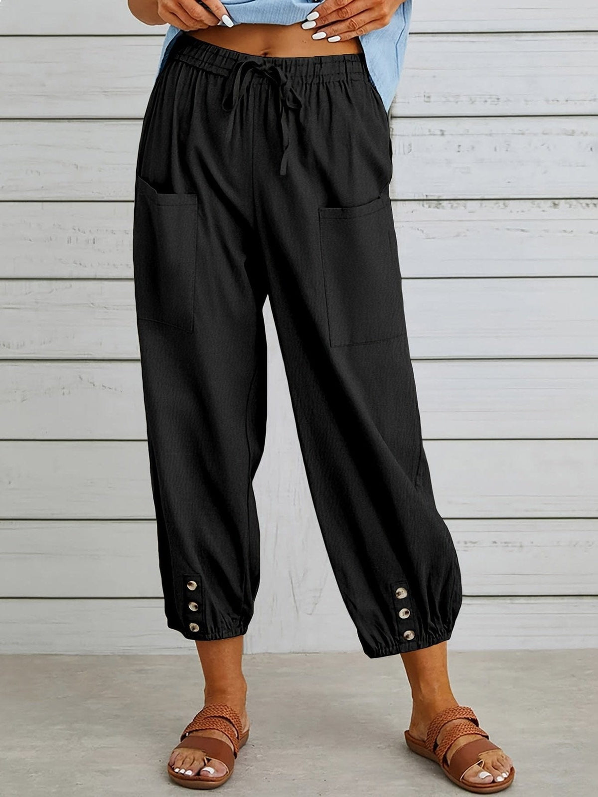 Effortless WideTrousers Leg Capri for Women