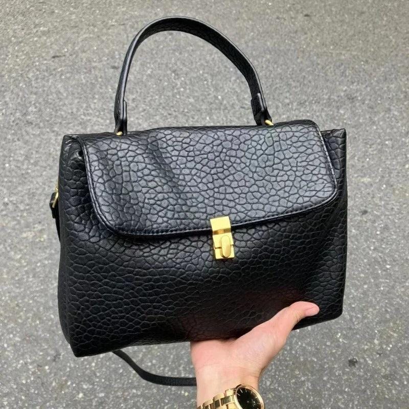 ElegantChic Fashion Personality Solid Top-Handle Bag – Y2K Trendy Women's Handbag