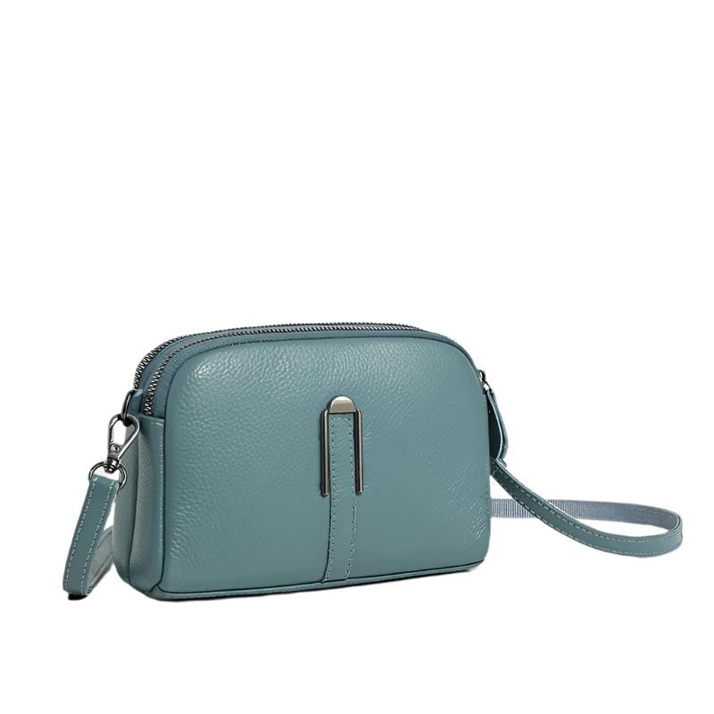 Genuine Leather Crossbody Bag for Women | Luxury Solid Color Shoulder & Messenger Clutch