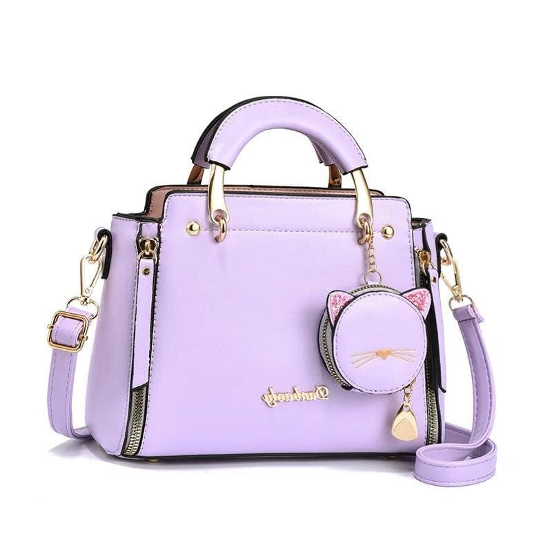 Haifei Women’s Cat Ornament Shoulder Messenger Bag - Trendy Liberal Fashion