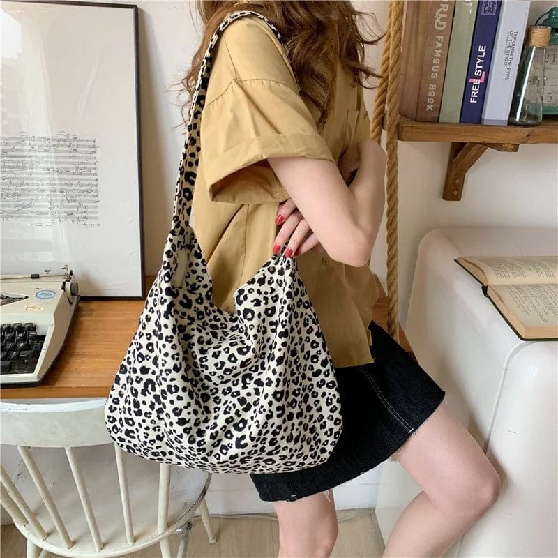 LeopardLuxe Japanese & Korean Style Small Messenger Bag