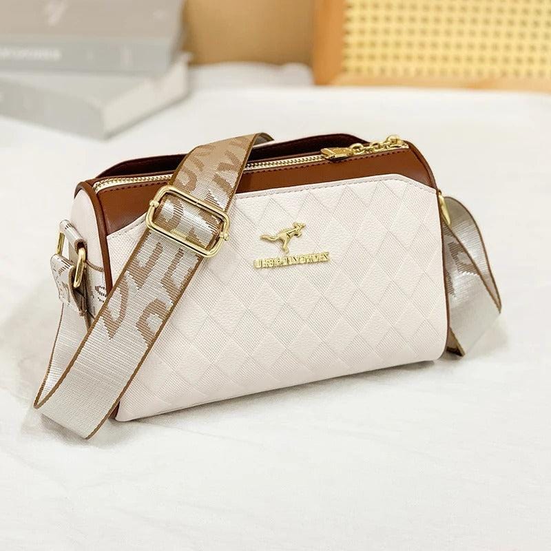 LuxeCheck Luxury Designer Women’s Messenger Bag – Fashionable Checkered Crossbody Shoulder Bag