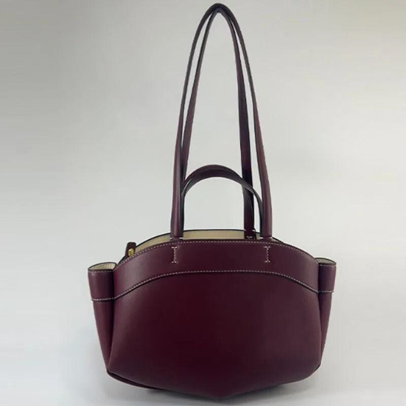 Retro PU Leather Large Capacity Tote Bag | Stylish Shoulder & Crossbody Handbag