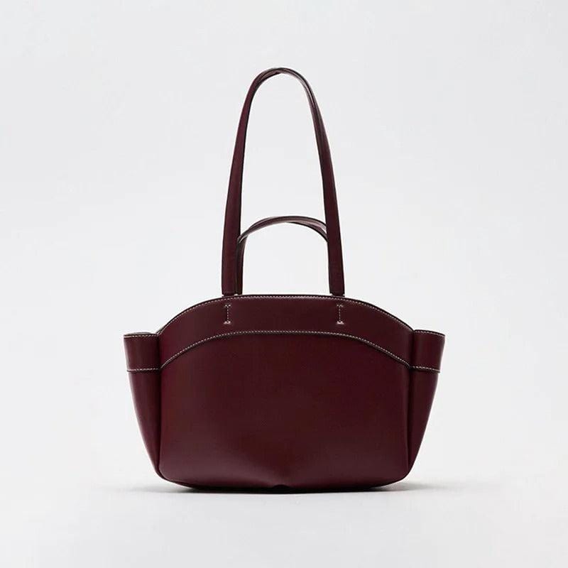 Retro PU Leather Women's Tote Bag – Large Capacity Underarm Pouch Shoulde