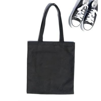 Solid Canvas Casual Tote Shoulder Bag for Women – Eco-Friendly DIY Shopping Bag for Girls