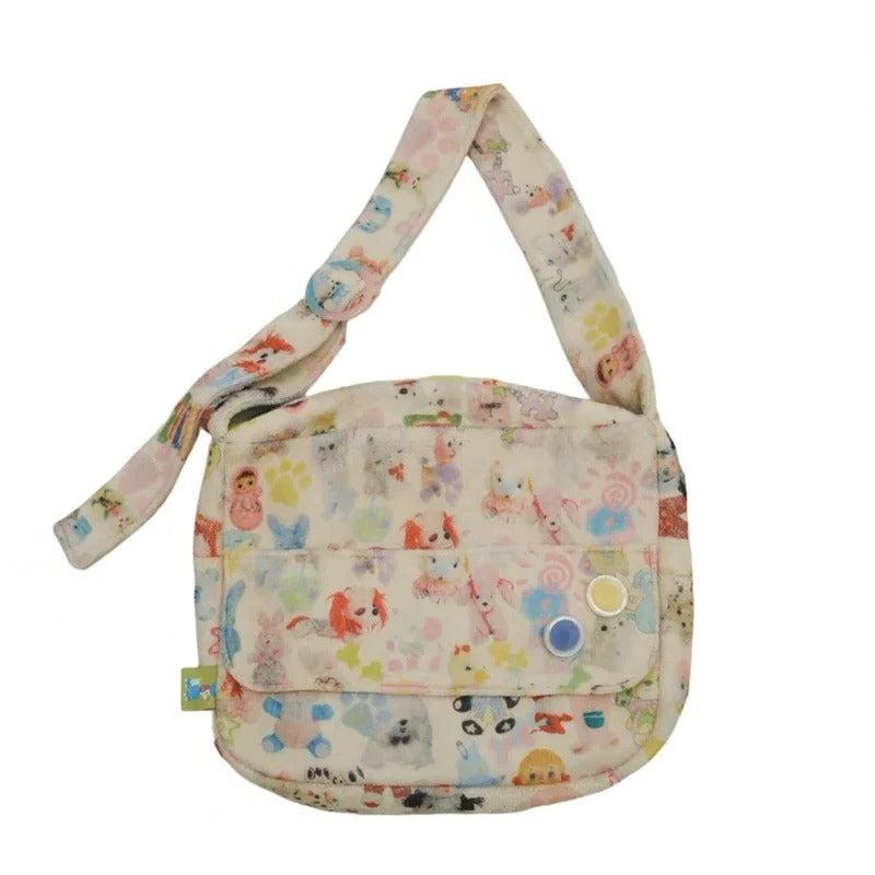 Y2K Sweet Fleece Shoulder Bag - 2023 Korean Fashion Crossbody for Girls & Women